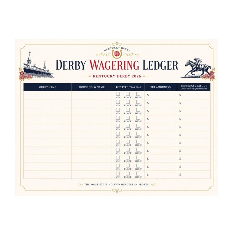 DIY Kentucky Derby 2026 Party Games Bundle, Betting Kit, Horse Roster (PDF) Woodworking Blueprint - Step-by-Step Plan thumbnail 4