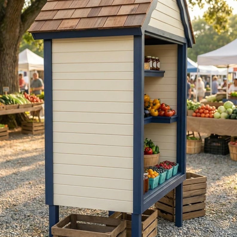 DIY DIY Farmstand Plans PDF | Roadside Mobile Market Stand Blueprint | Bakery Egg Flower Produce Stand | Woodworking Plans Woodworking Blueprint - Step-by-Step Plan thumbnail 4