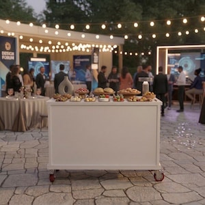 DIY Mobile Bar Cart Plan: Foldable Beverage & Food Cart (PDF Download)
