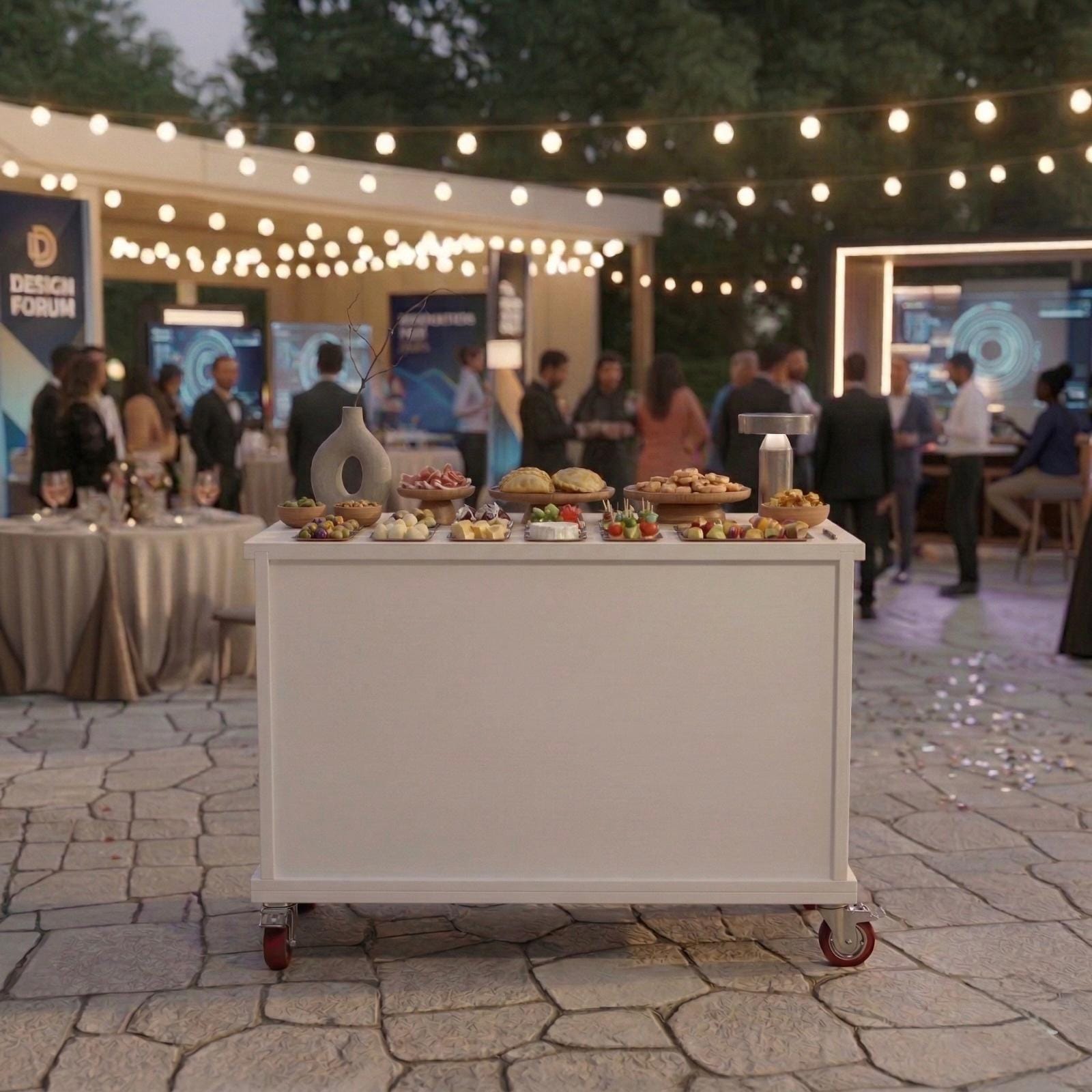 DIY Mobile Bar Cart Plan: Foldable Beverage & Food Cart (PDF Download)