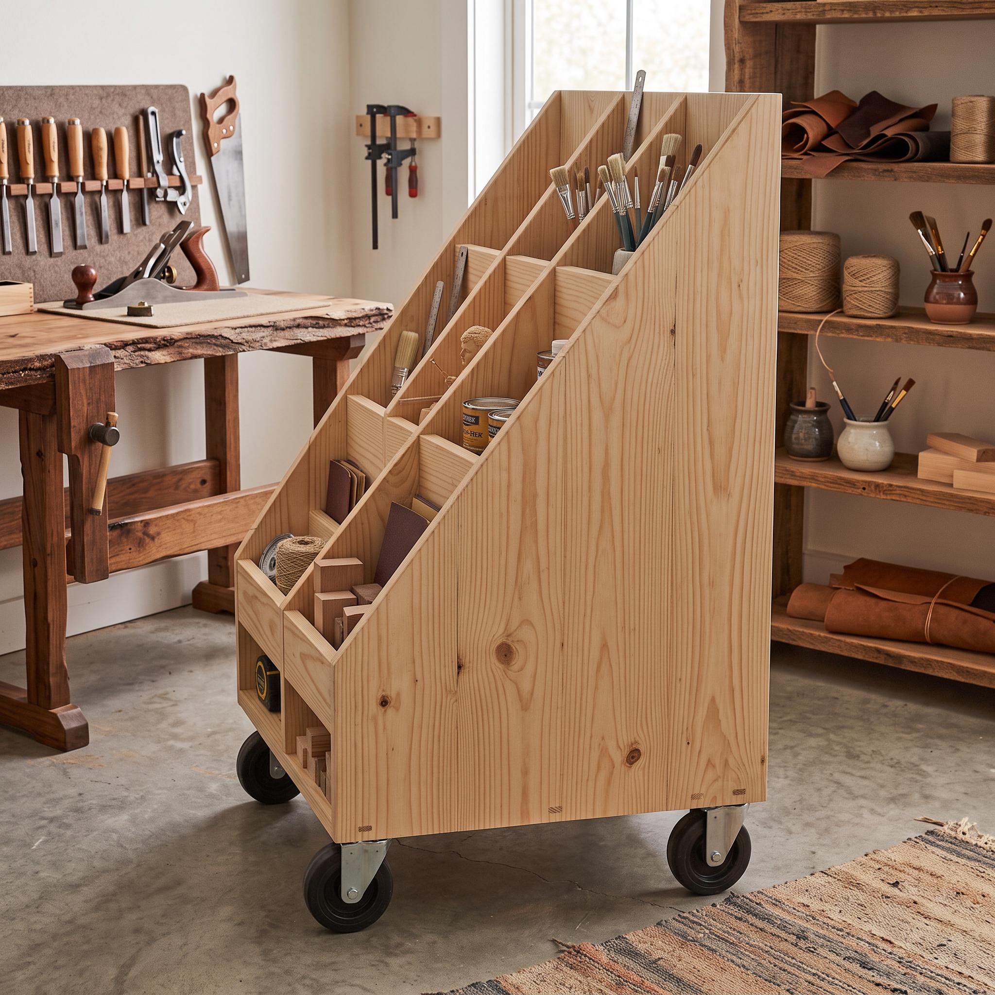 DIY Rolling Plywood Cart Plans — Material and lumber overview