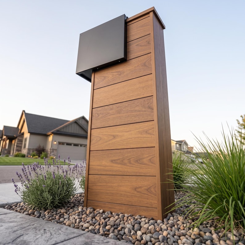 DIY DIY Modern Mailbox Post Plans | Wooden Mailbox Stand PDF | Curb Appeal Build Guide Woodworking Blueprint - Step-by-Step Plan thumbnail 5