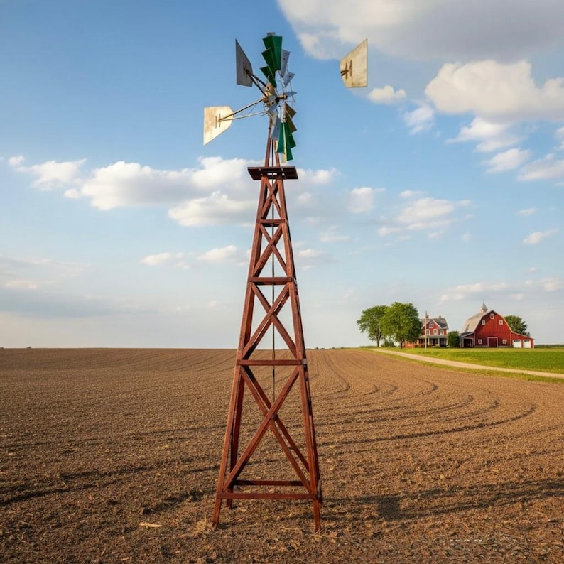 DIY DIY 13 FT Wooden Windmill Plans: Rustic Farmhouse Yard Decor (Digital Download) Woodworking Blueprint - Step-by-Step Plan thumbnail 3