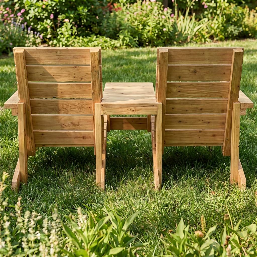 Double Garden Chair Bench Plans — Dimension diagram