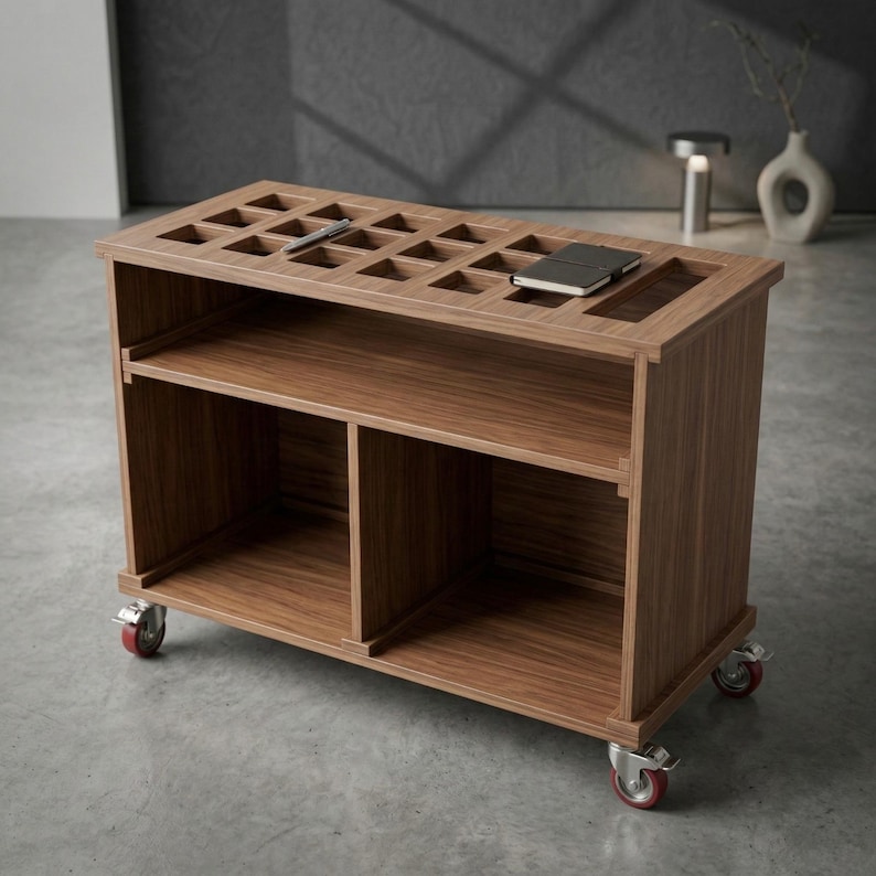 DIY DIY Mobile Bar Cart Plans | Foldable Serving Station (PDF Download) Woodworking Blueprint - Step-by-Step Plan thumbnail 6