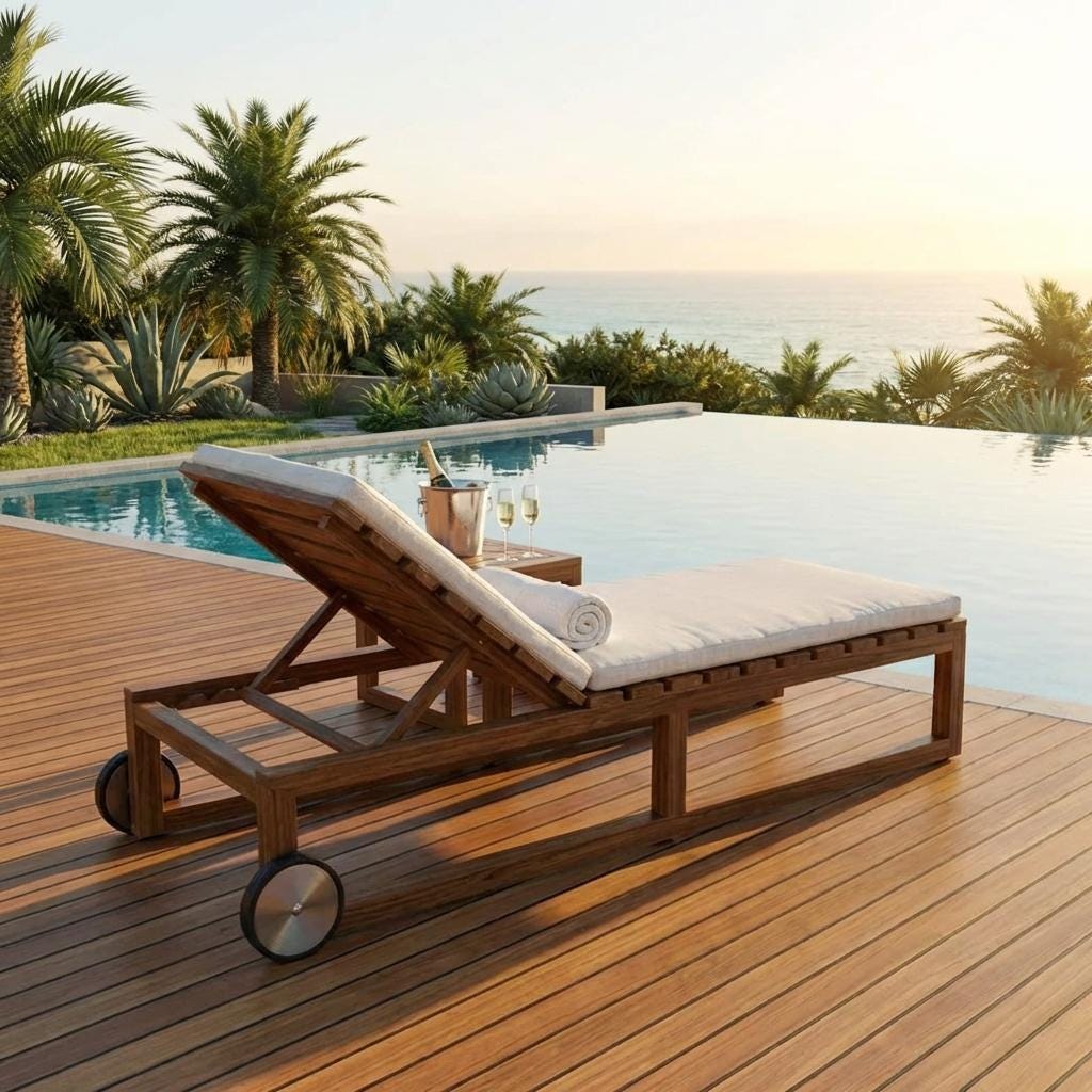 DIY Chaise Lounge Plans: Outdoor Pool Lounger, Adjustable Patio Sunbed (PDF Download)