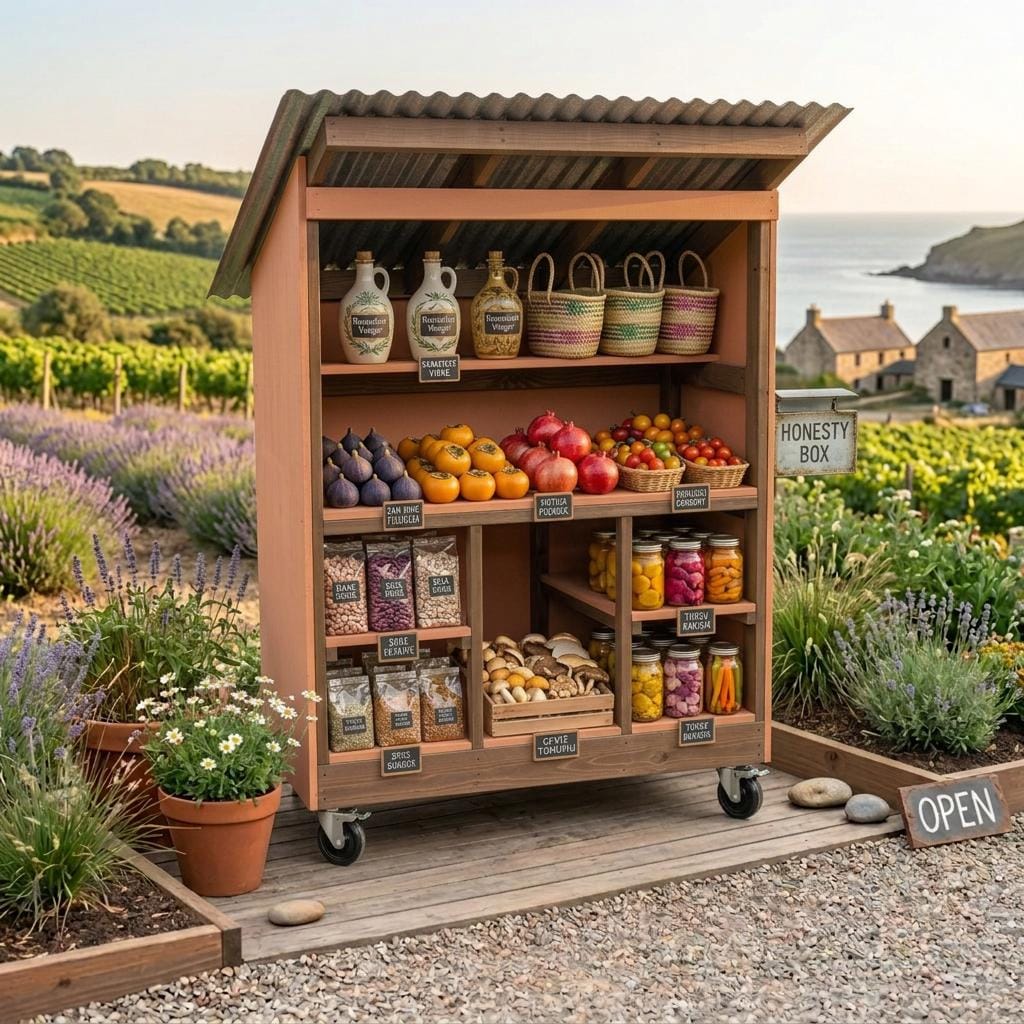 DIY Farm Stand Plans | Mobile Market Cart Blueprint, Build Guide (PDF Download)