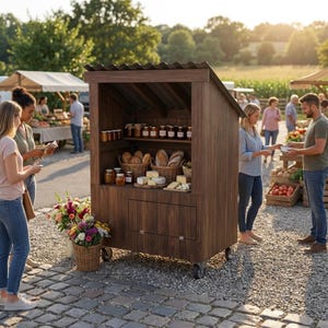 DIY Farmstand Plans | Mobile Market Stall Woodworking Build Guide (PDF Download) image 5