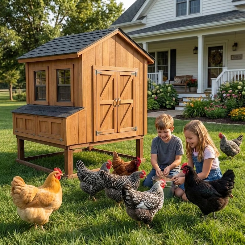 DIY DIY Raised Chicken Coop Plans: Backyard Hen House for 6-8 Chickens (PDF Download) Woodworking Blueprint - Step-by-Step Plan thumbnail 5