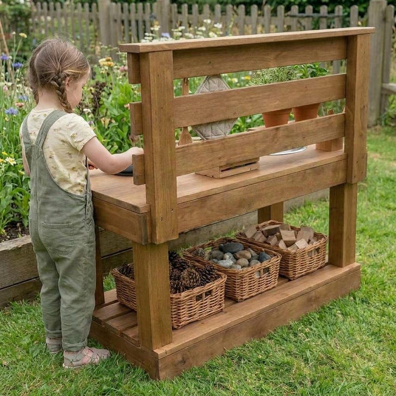 DIY Easy DIY Mud Kitchen Plans | Beginner Wooden Outdoor Play Blueprint (PDF Download) Woodworking Blueprint - Step-by-Step Plan thumbnail 7
