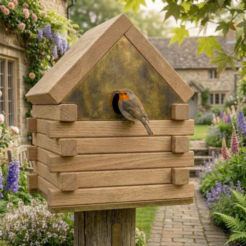 DIY Log Cabin Birdhouse Plans PDF | Large Birdhouse Blueprint | Purple Martin Bird House DIY | Fancy Birdhouse Woodworking Plans to Build Woodworking Blueprint - Step-by-Step Plan thumbnail 1