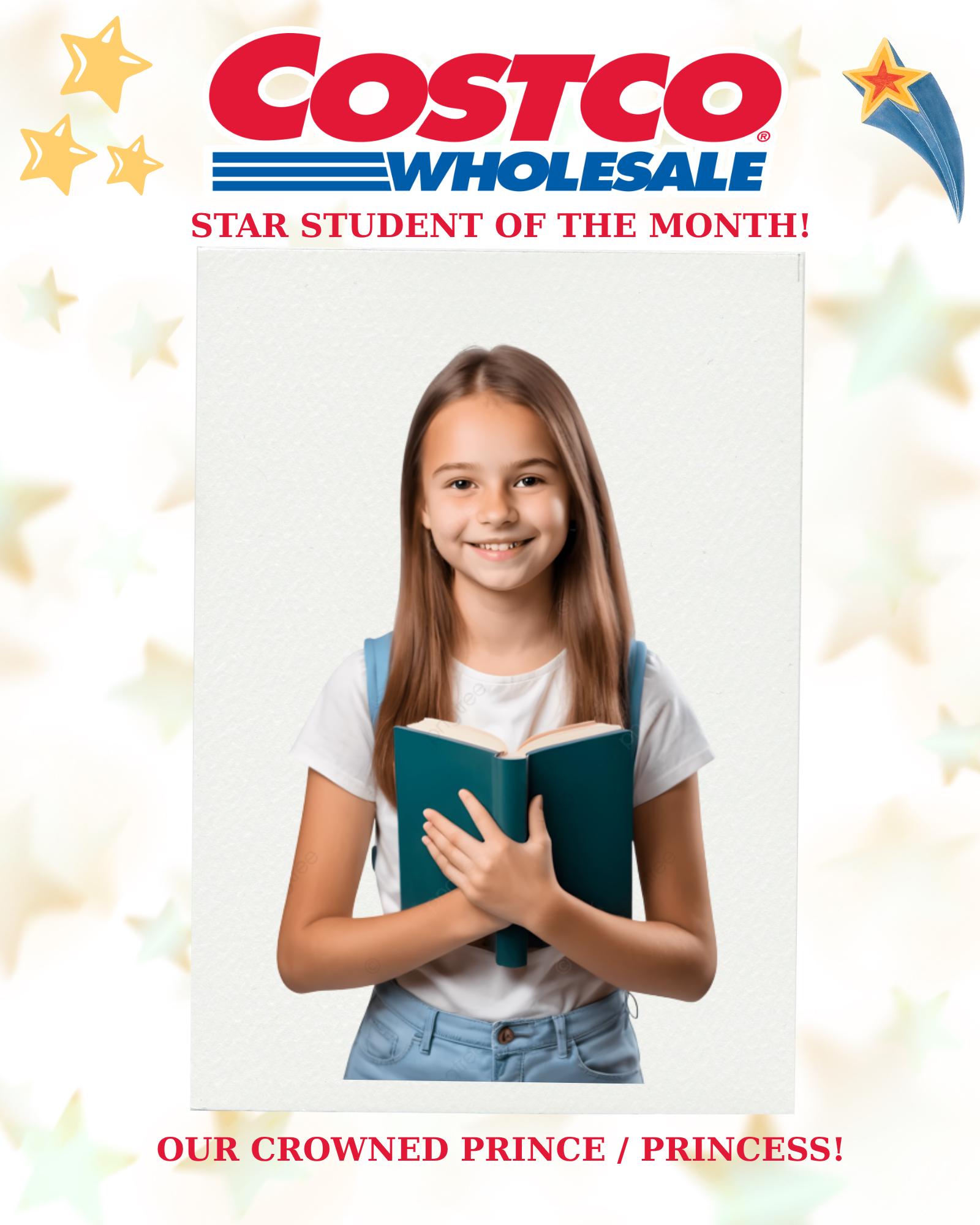 Costco Employee of the Month Sign, Photo Booth Prop (Digital Download)