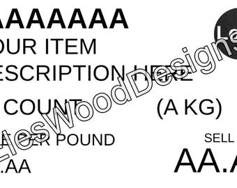 Editable Costco Party Signs | Canva Price Tags (PDF)