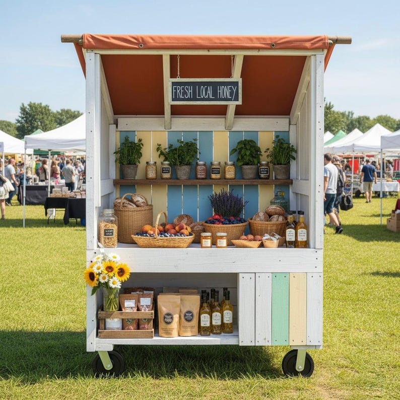 DIY DIY Farmstand Plans: Portable Roadside Market Cart (Digital Download) Woodworking Blueprint - Step-by-Step Plan thumbnail 2