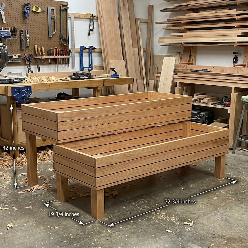 DIY Tiered Planter Box Plans | 2-Level Raised Garden Bed Woodworking Blueprint (PDF Download) Woodworking Blueprint - Step-by-Step Plan thumbnail 2