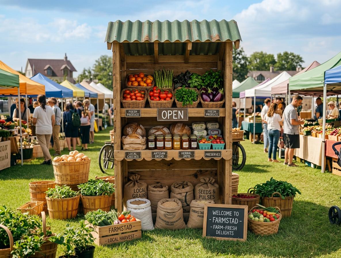 DIY Farm Stand Plans PDF | Wooden Produce Stand Plans | Roadside Market Stand | Flower & Bakery Display | Digital Download
