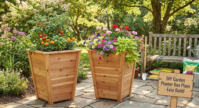 DIY DIY Planter Box Plans | Zero-Waste Cedar Fence Picket Design (PDF Download) Woodworking Blueprint - Step-by-Step Plan thumbnail 2