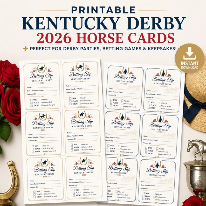 DIY Kentucky Derby 2026 Party Games Bundle, Betting Kit, Horse Roster (PDF) Woodworking Blueprint - Step-by-Step Plan thumbnail 3