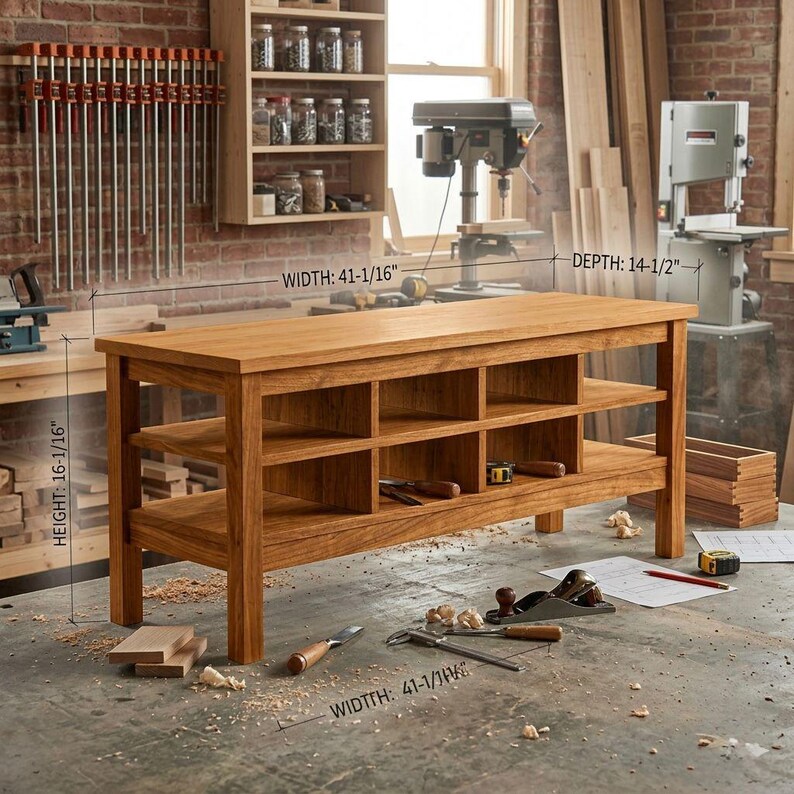 DIY Heavy Duty Workbench Plans with Tool Storage (PDF) Woodworking Blueprint - Step-by-Step Plan thumbnail 2