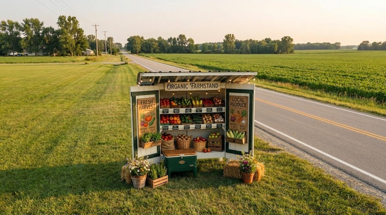 DIY DIY Farmstand Plans PDF | Portable Roadside Stand for Produce, Eggs, Flowers & Bakery Cart Woodworking Blueprint - Step-by-Step Plan thumbnail 6