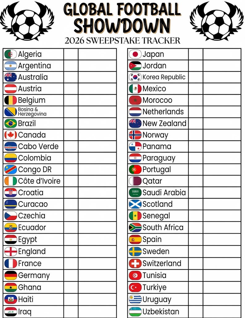 DIY World Cup 2026 Sweepstake Kit – Printable PDF | A4 & US Letter | Football Office Pool Game | Soccer Tournament Tracker | Instant Download Woodworking Blueprint - Step-by-Step Plan thumbnail 4