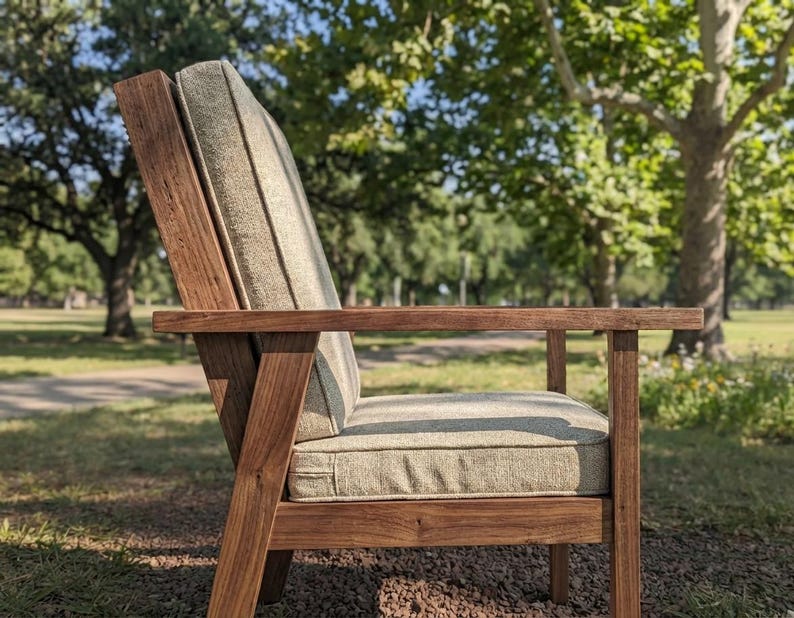 DIY DIY Outdoor Lounge Chair Plans | Adirondack Garden Chair Woodworking PDF Download Woodworking Blueprint - Step-by-Step Plan thumbnail 5