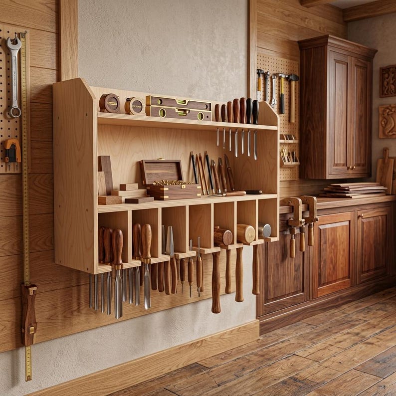 DIY DIY Cordless Drill Storage Organizer Plans PDF | Power Tool Rack Blueprint | Battery Charging Station | Garage Workshop Shelf Woodworking Blueprint - Step-by-Step Plan thumbnail 4