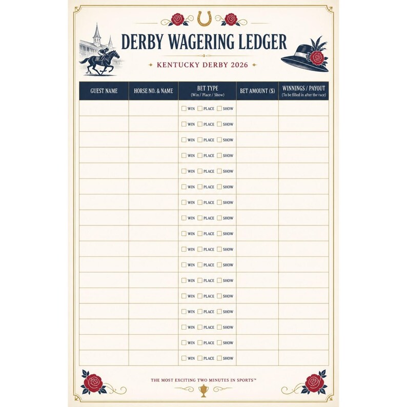 DIY Kentucky Derby 2026 Party Games Bundle, Betting Kit, Horse Roster (PDF) Woodworking Blueprint - Step-by-Step Plan thumbnail 5