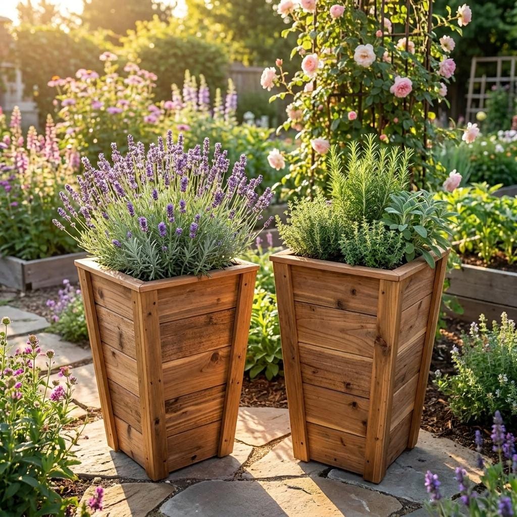 DIY Planter Box Plans | Zero-Waste Cedar Fence Picket Design (PDF Download)