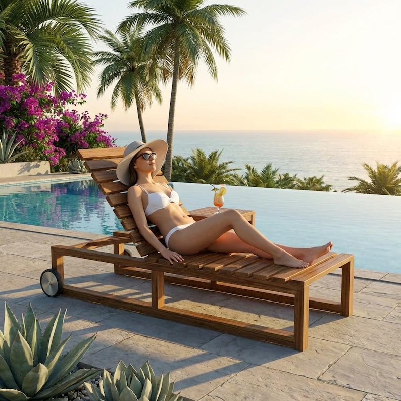 DIY DIY Chaise Lounge Plans: Outdoor Pool Lounger, Adjustable Patio Sunbed (PDF Download) Woodworking Blueprint - Step-by-Step Plan thumbnail 4