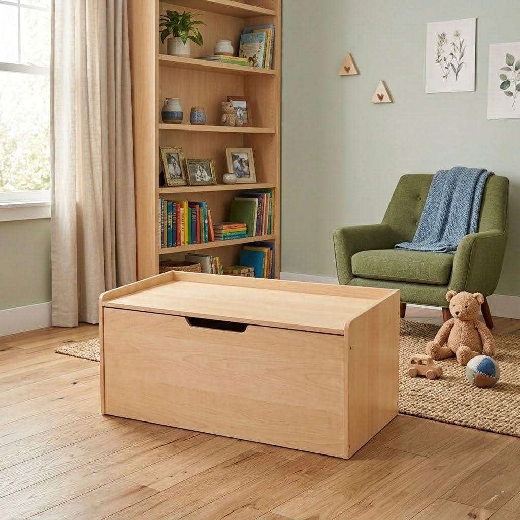 DIY Storage Bench Plans | Modern Wooden Chest Blueprint (PDF Download)