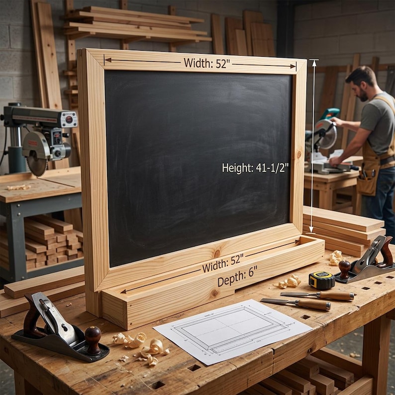 DIY Outdoor Wooden Chalkboard Plans | Backyard Kids Art Station (PDF Download) Woodworking Blueprint - Step-by-Step Plan thumbnail 2