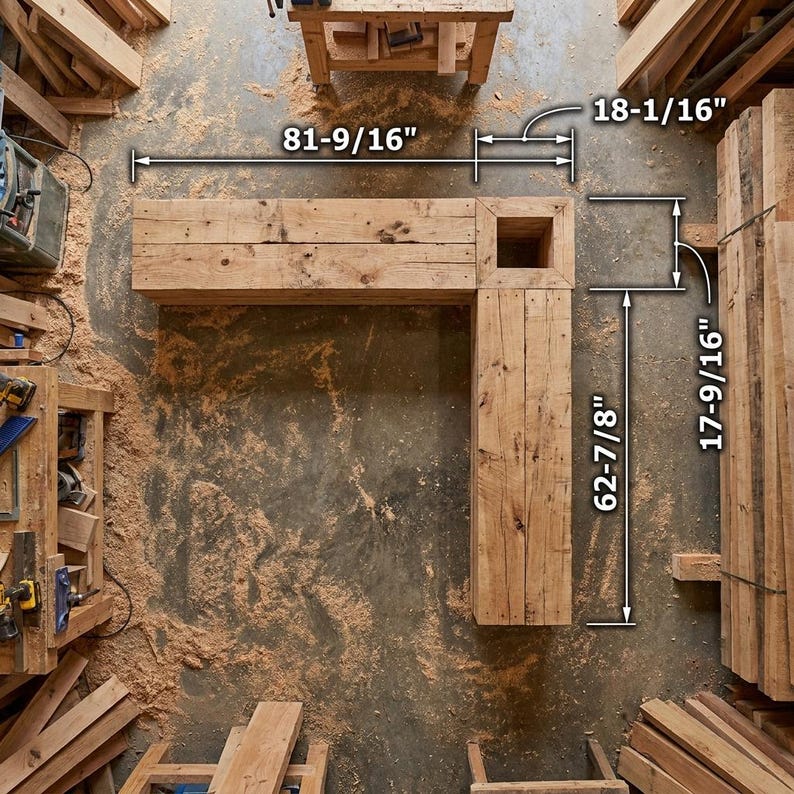 DIY L Shaped Corner Bench Plans | Built-In Planter Box Seating (PDF Download) Woodworking Blueprint - Step-by-Step Plan thumbnail 2