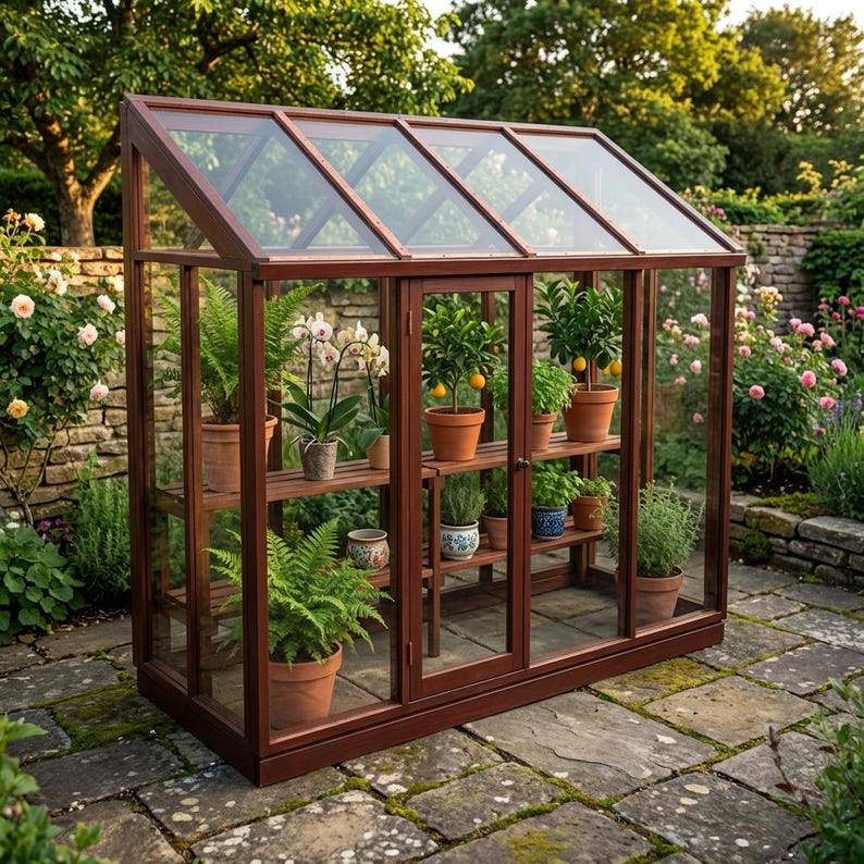 DIY DIY Lean-To Greenhouse Plans | Wood Patio Garden Glasshouse Blueprint (PDF Download) Woodworking Blueprint - Step-by-Step Plan thumbnail 3