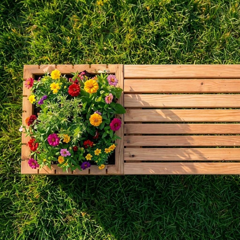 DIY Planter Bench Woodworking Plans | Slatted Outdoor Seating Blueprint (PDF Download) Woodworking Blueprint - Step-by-Step Plan thumbnail 6