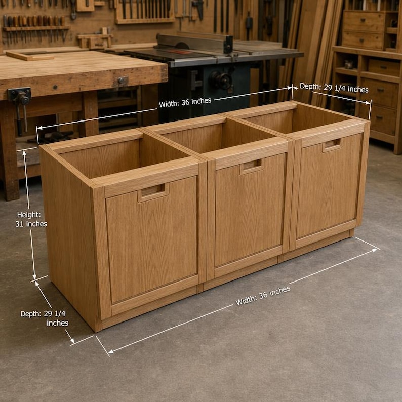 DIY Garage Cabinet Plans with Drawers | Plywood Woodworking Blueprint (PDF Download) Woodworking Blueprint - Step-by-Step Plan thumbnail 7