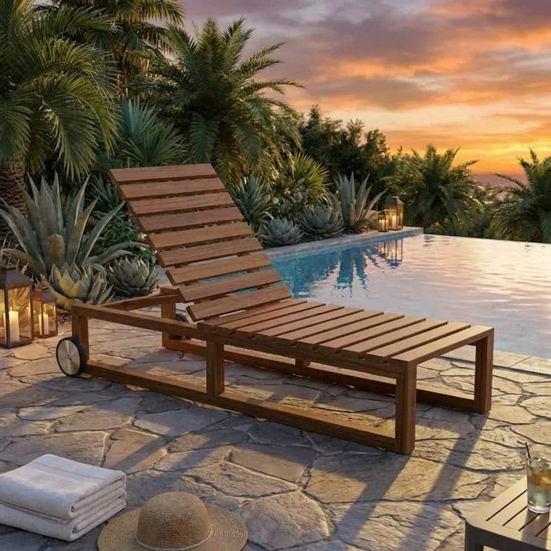 DIY DIY Chaise Lounge Plans: Outdoor Pool Lounger, Adjustable Patio Sunbed (PDF Download) Woodworking Blueprint - Step-by-Step Plan thumbnail 2