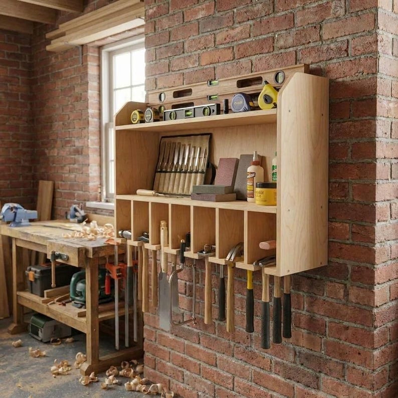 DIY DIY Cordless Drill Storage Organizer Plans PDF | Power Tool Rack Blueprint | Battery Charging Station | Garage Workshop Shelf Woodworking Blueprint - Step-by-Step Plan thumbnail 8