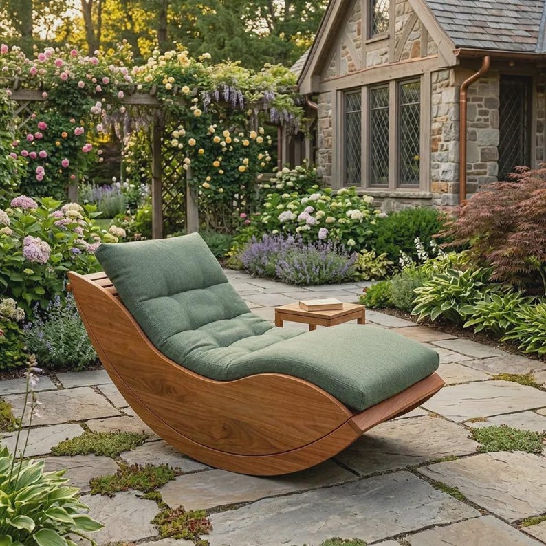 DIY Arc Rocking Lounger Chair Plans, Ergonomic Zero-Gravity Lounger Blueprint (PDF Download) Woodworking Blueprint - Step-by-Step Plan thumbnail 3