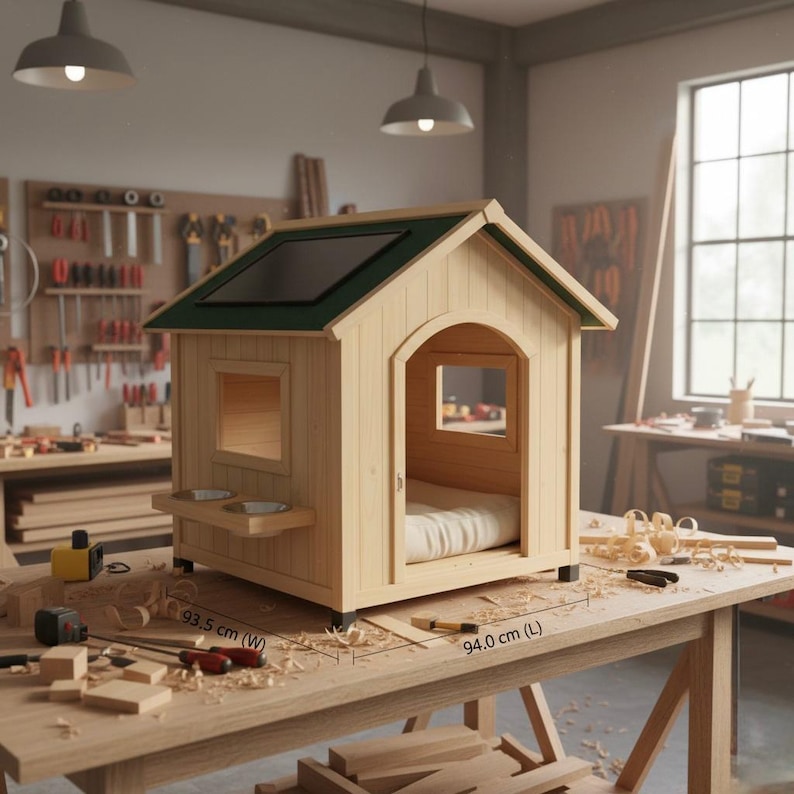 DIY DIY Modern Dog House Plans: Insulated Large Dog Kennel (Digital Download) Woodworking Blueprint - Step-by-Step Plan thumbnail 5