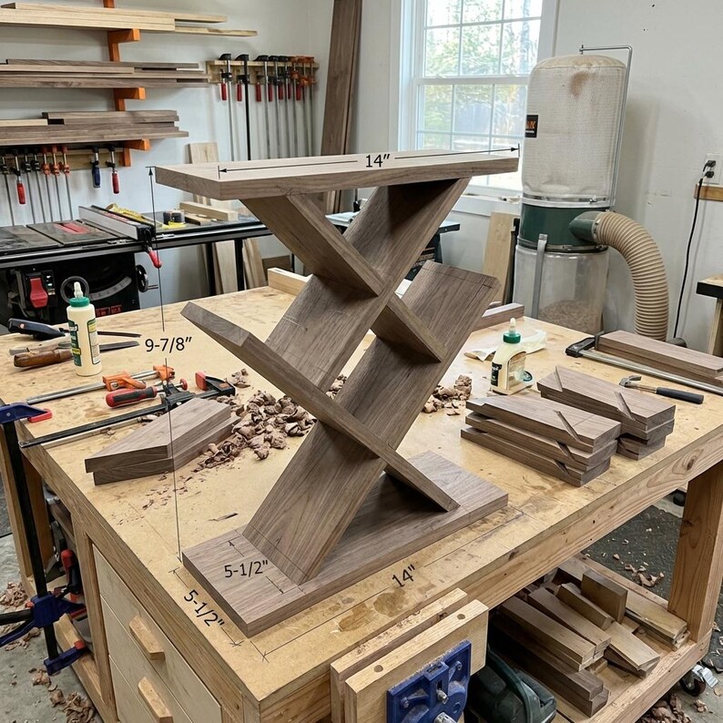 DIY DIY Wooden Floating Shelf Plans: Modern Geometric Shelf (PDF) Woodworking Blueprint - Step-by-Step Plan thumbnail 2