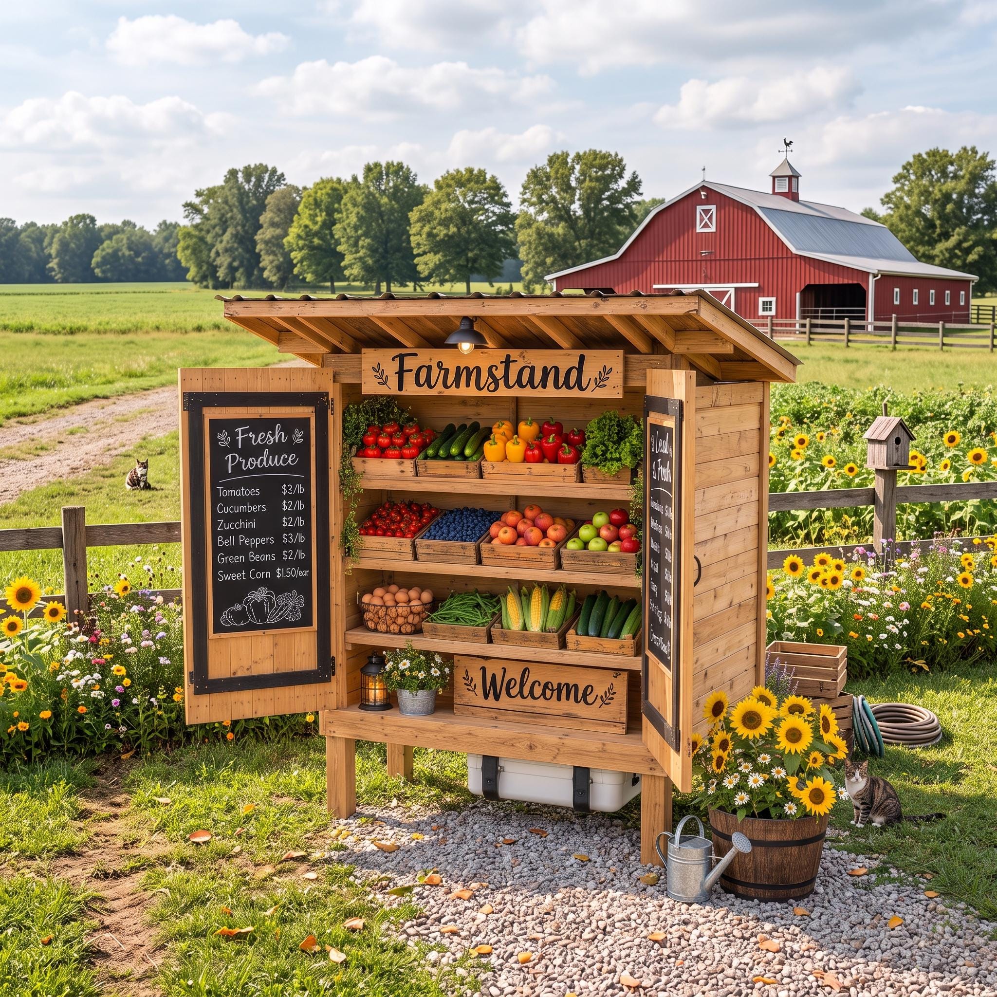 DIY Farmstand Plans PDF | Wheelable Flower Cart & Bakery Stand Blueprint (Digital Download) — Material and lumber overview