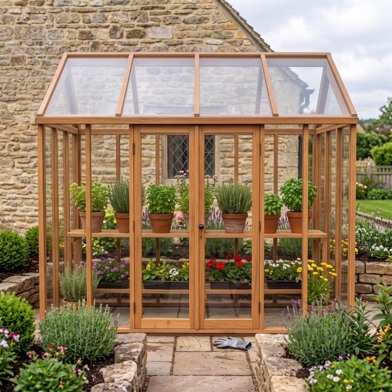 DIY DIY Lean-To Greenhouse Plans | Wooden Attached Greenhouse Blueprint (PDF Download) Woodworking Blueprint - Step-by-Step Plan thumbnail 6