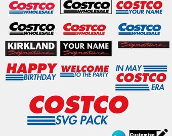 Customizable Costco Font SVG Pack: Birthday, Welcome, Signature Designs (Digital Files)