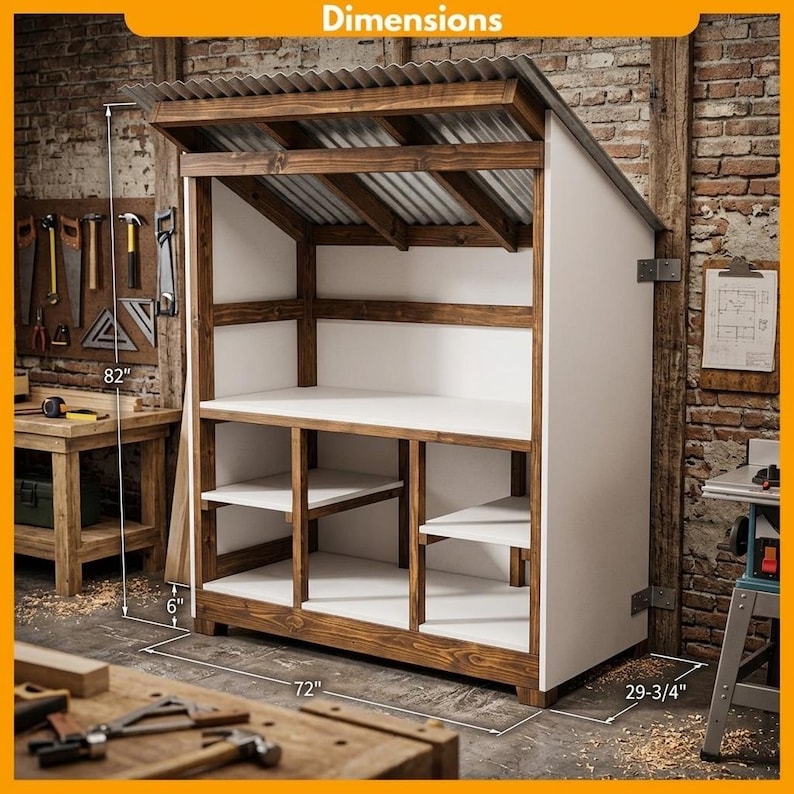DIY DIY Farm Stand Plans | Mobile Market Cart Blueprint, Build Guide (PDF Download) Woodworking Blueprint - Step-by-Step Plan thumbnail 2