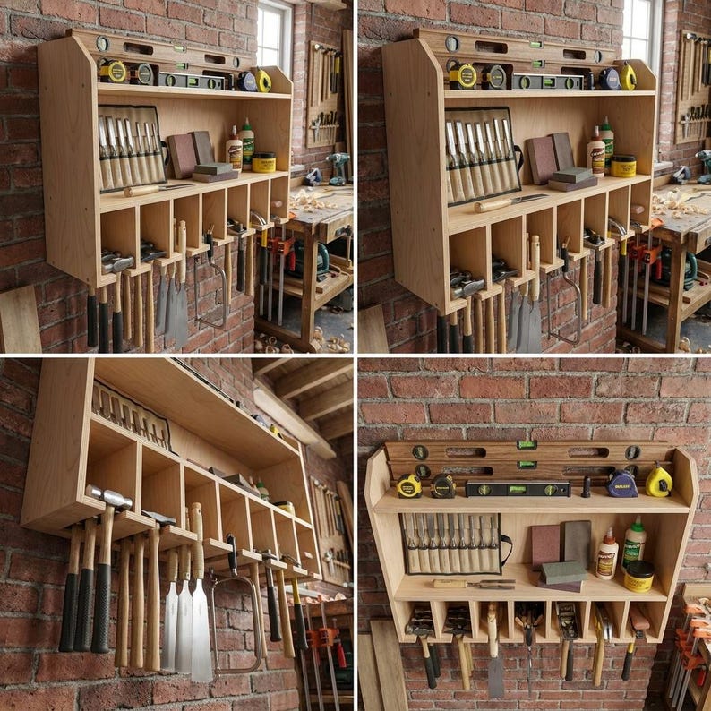 DIY DIY Cordless Drill Storage Organizer Plans PDF | Power Tool Rack Blueprint | Battery Charging Station | Garage Workshop Shelf Woodworking Blueprint - Step-by-Step Plan thumbnail 6