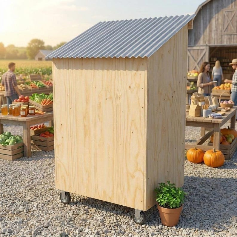 DIY DIY Farmstand Plans PDF | Mobile Roadside Farm Stand Blueprint | Bakery Cart Flower Egg Produce Stand | Woodworking Plans Woodworking Blueprint - Step-by-Step Plan thumbnail 6