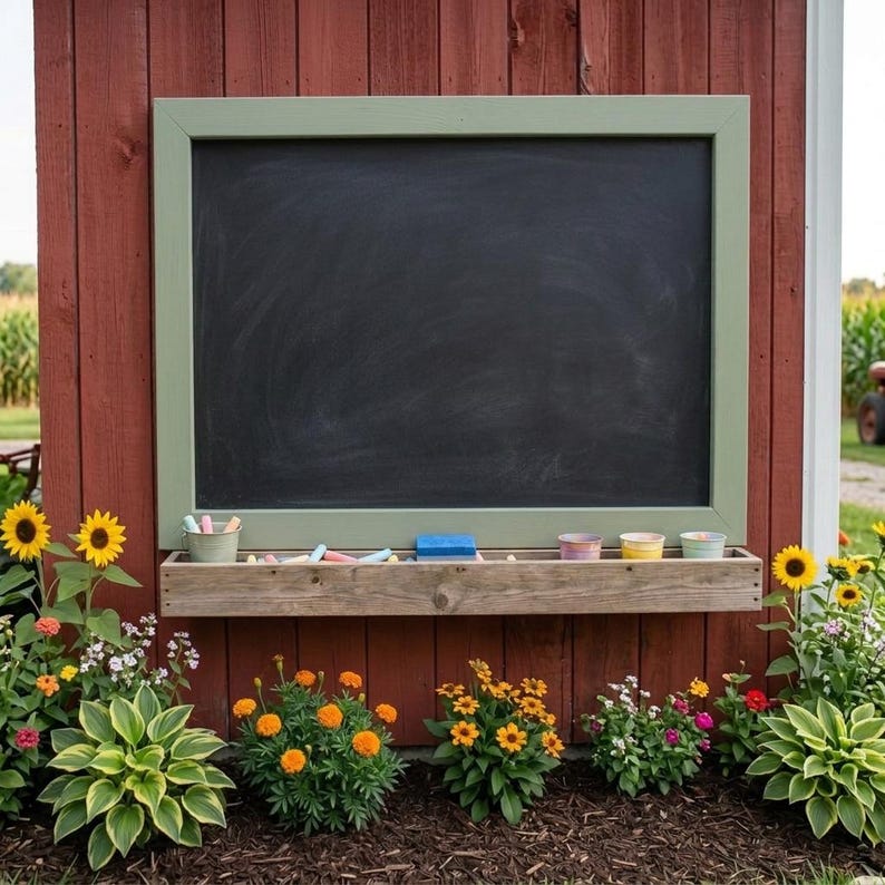 DIY Outdoor Wooden Chalkboard Plans | Backyard Kids Art Station (PDF Download) Woodworking Blueprint - Step-by-Step Plan thumbnail 4