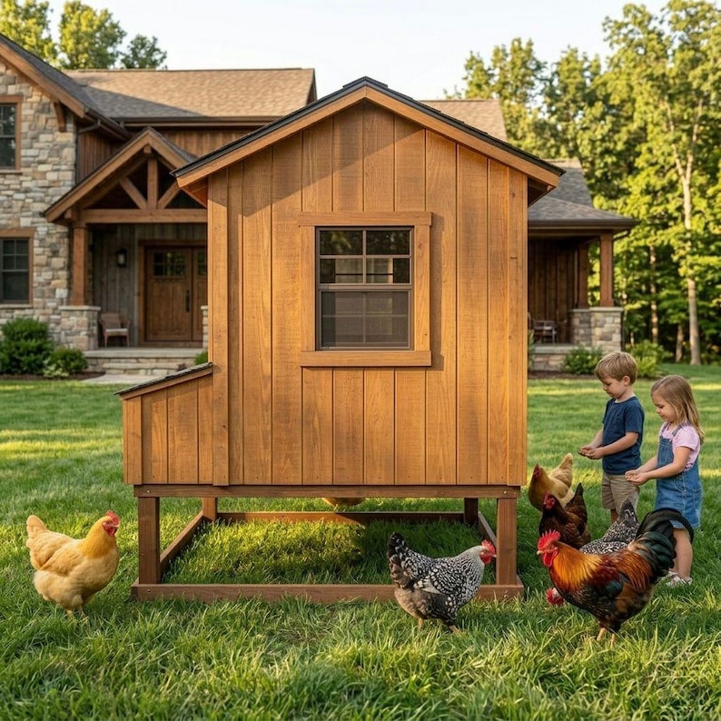DIY DIY Raised Chicken Coop Plans: Backyard Hen House for 6-8 Chickens (PDF Download) Woodworking Blueprint - Step-by-Step Plan thumbnail 7