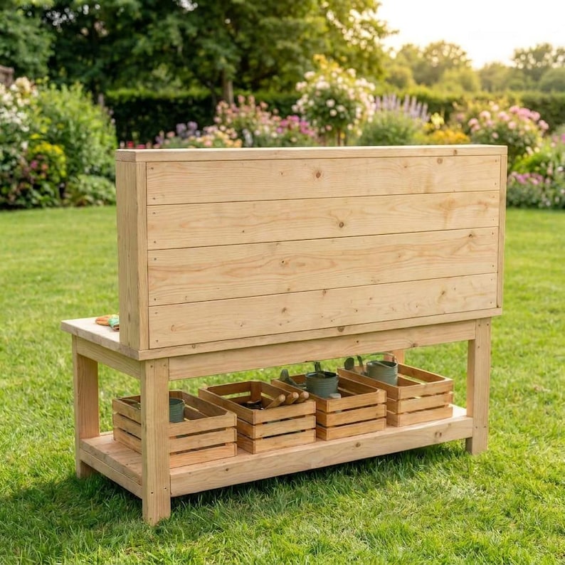 DIY Mud Kitchen Plans PDF | Wide Outdoor Play Kitchen Blueprint for Kids | DIY Sink & Stove Build Woodworking Blueprint - Step-by-Step Plan thumbnail 6